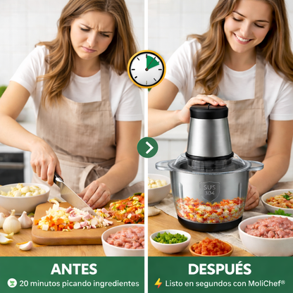 MoliChef® - Pica Carne y Verduras en Segundos sin Esfuerzo