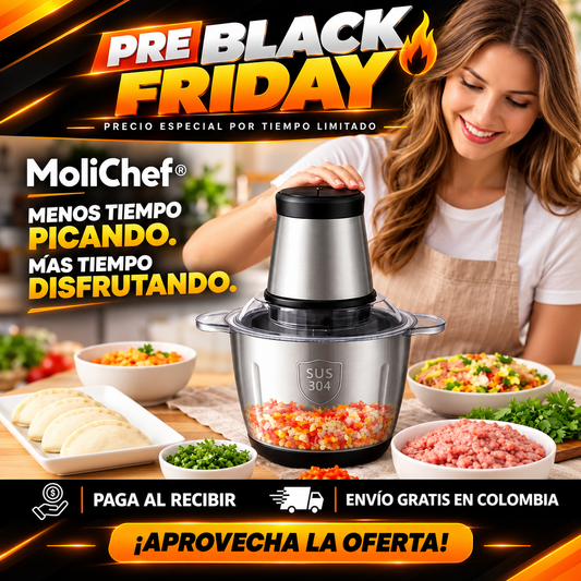 MoliChef® - Pica Carne y Verduras en Segundos sin Esfuerzo